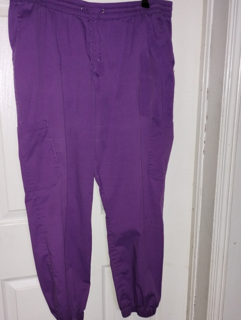 Purple Cargo Jogger Scrub Pants XL
